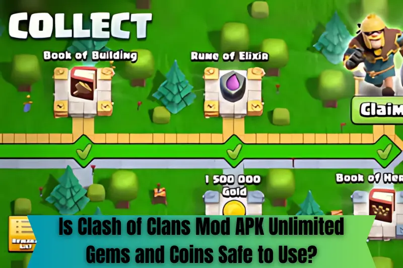 is clash of clans mod apk unlimited gems and coins icons safe to use