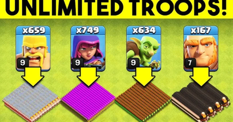 coc mod apk unlimited troops